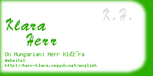 klara herr business card